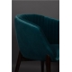 Fauteuil Dolly en velours bleu