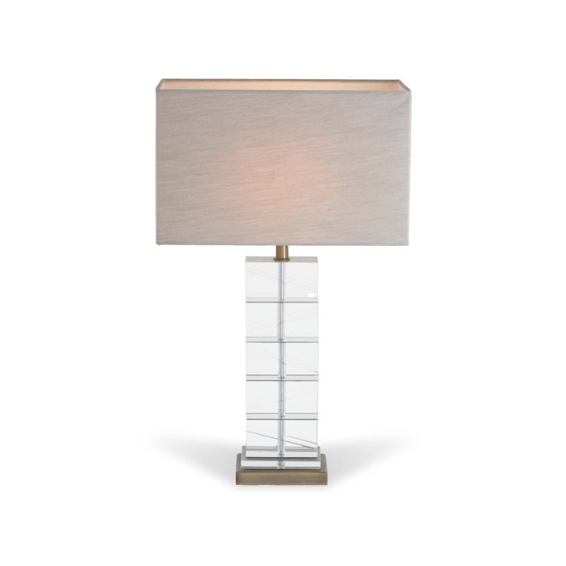 Lampe "Moderne" en cristal et laiton