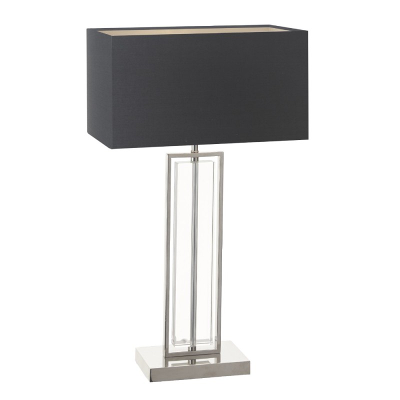 "Beck" crystal and nickel floor lamp