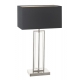 Lampe colonne "Beck" en cristal et nickel