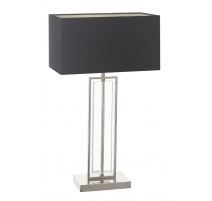 Lampe colonne "Beck" en cristal et nickel