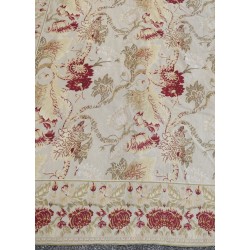 Tapis chinois petit-point décor fleurs
