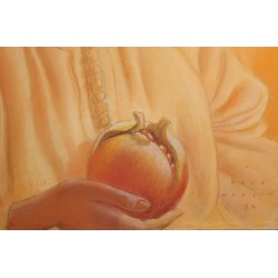 Pastel "Jeune marocaine", signé René MARTIN 34