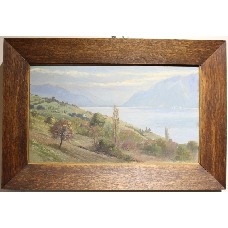 Tableau \"Lavaux\" signé C. PARISOD 1921
