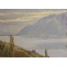 Tableau \"Lavaux\" signé C. PARISOD 1921