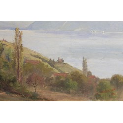 Tableau \"Lavaux\" signé C. PARISOD 1921