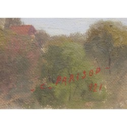 Tableau \"Lavaux\" signé C. PARISOD 1921
