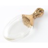Cut-glass salt jar with a gold mount