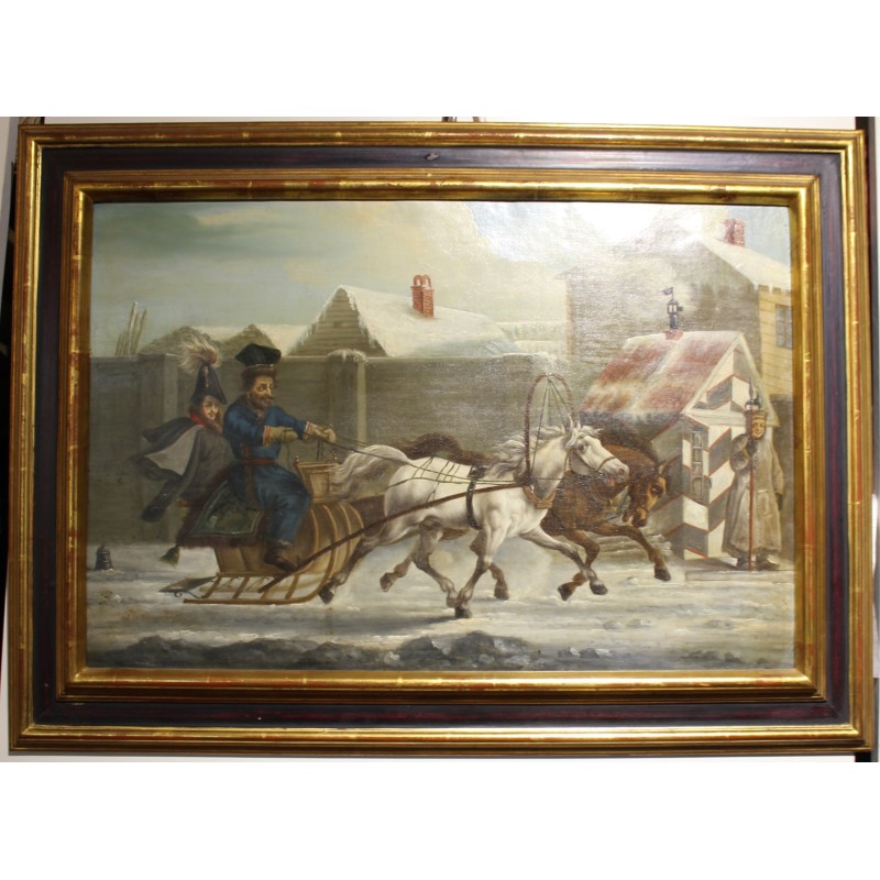 Tableau russe \"Traineau\"