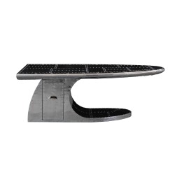  Table basse alu "Aile d'avion" avec 1 sur  Moinat SA  - Antiquités décoration