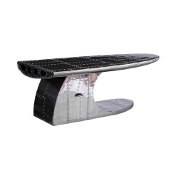  Table basse alu "Aile d'avion" avec 1 sur  Moinat SA  - Antiquités décoration