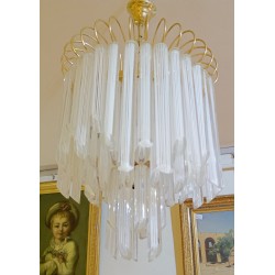 Suspension en laiton et verre de Murano