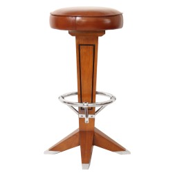 Tabouret de bar Canoe, cuir vintage