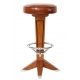 Tabouret de bar Canoe, cuir vintage