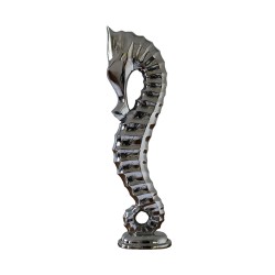 Hippocampe en aluminium finition nickel
