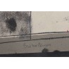 Lithographie avec poème de Bruno BAYEN