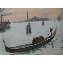 Paintings | Painting: ‘The Grand Canal in Venice’ by Moinat SA  – Antiques and home décor