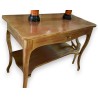 Antique-finished gold console table with one drawer