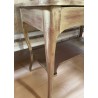 Antique-finished gold console table with one drawer