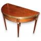 Table demi-lune style Louis XVI en acajou