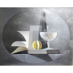 Tableau \"Obélisque\" signé J. ROLL