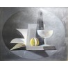 Tableau \"Obélisque\" signé J. ROLL