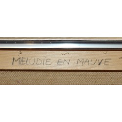 Tableau \"Mélodie en mauve\" signé J. ROLL 92