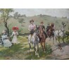 Paintings | Painting entitled ‘Sunday Stroll’ by HARWAY Moinat SA – Antiques and home décor