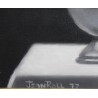 Tableau \"Chane et oeufs\" signé Jean ROLL 77
