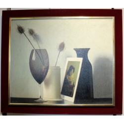 Tableau \"Chardons\" signé Jean ROLL 69
