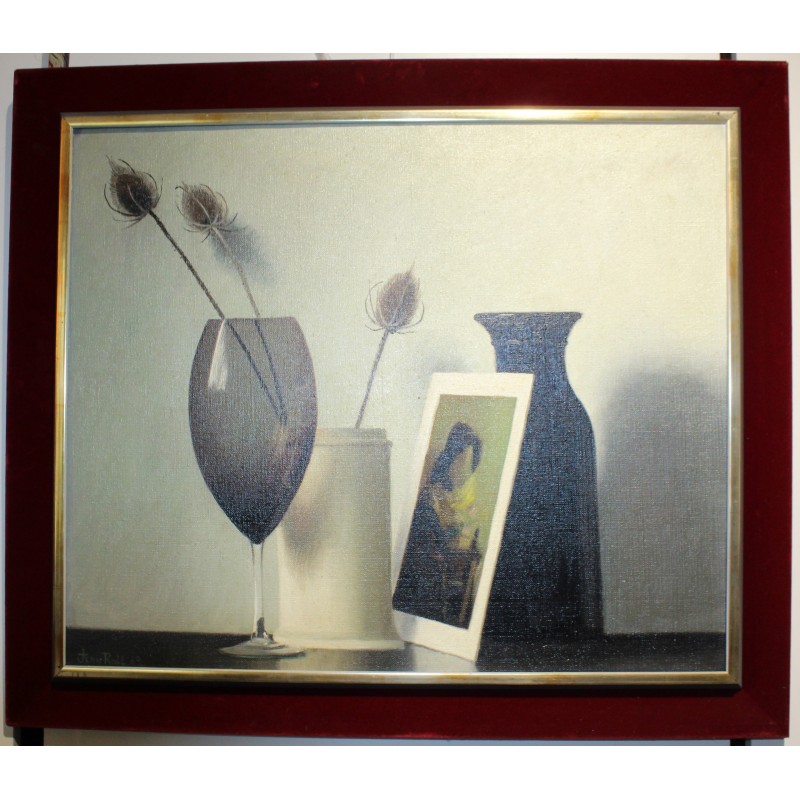 Tableau \"Chardons\" signé Jean ROLL 69