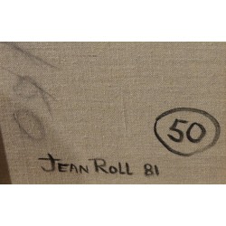 Tableau \"Pivoine\" signé JR