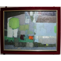 Tableau \"Composition abstraite\" signé BODJOL