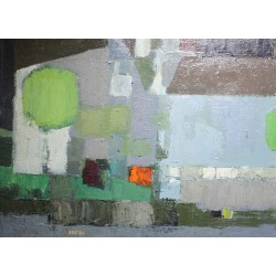 Tableau \"Composition abstraite\" signé BODJOL