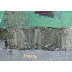 Tableau \"Composition abstraite\" signé BODJOL