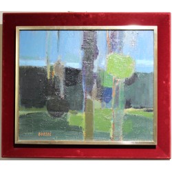Tableau \"Composition abstraite\" signé BODJOL