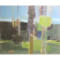 Tableau \"Composition abstraite\" signé BODJOL