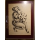 Gravure "Mère allaitant" signée ERNI