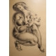 Gravure "Mère allaitant" signée ERNI