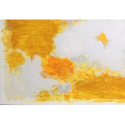 Gouache "Taureaux dans l'Etang" signée SARTHOU