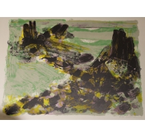 Lithographie "Composition abstraite" signé SARTHOU