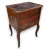 Bedside table with a curtain and one drawer