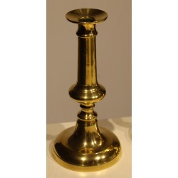 A pair of bronze candlesticks