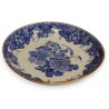 Assiette bleu-blanc fleurs