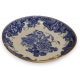 Assiette bleu-blanc fleurs