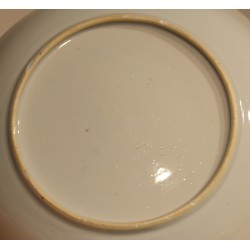 Assiette bleu-blanc fleurs