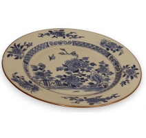 Plat bleu-blanc arbre