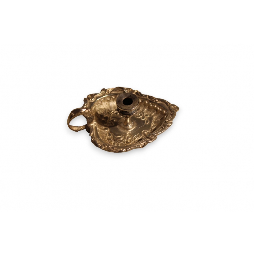 Bougeoir miniature forme coeur en argent