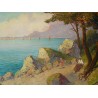 Paintings | Painting entitled ‘Seaside’, signed. Moinat SA  – Antiques and home décor