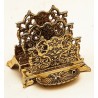 Polished brass letter holder